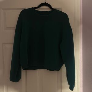Thermal cover up, sporty, dark green pull over